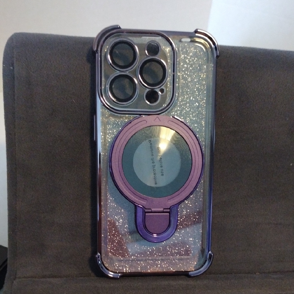 Purple Glitter Phone Case IPHONE 15 Pro